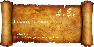 Ludwig Emese névjegykártya